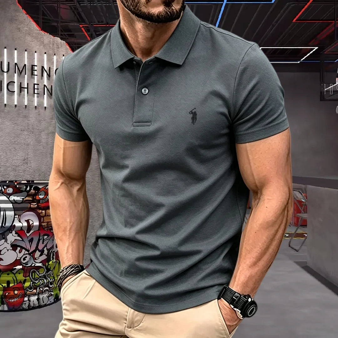 Men's Premium Cotton Polo Shirt – Embroidered Golf Top