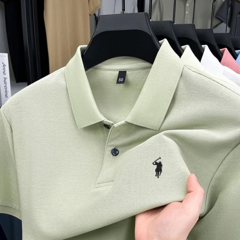 Men's Premium Cotton Polo Shirt – Embroidered Golf Top