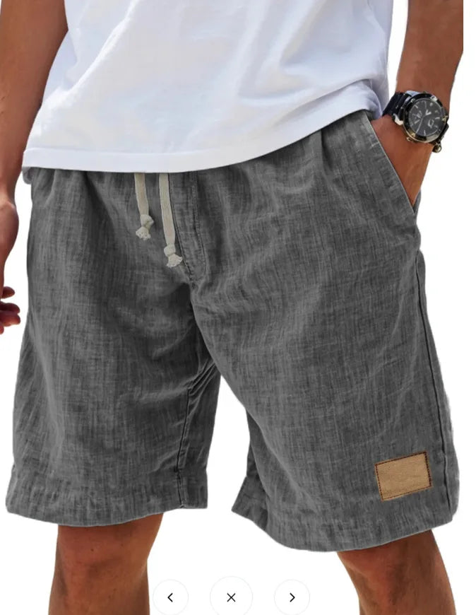 Men's Cotton Linen Shorts – Retro Streetwear Casual Shorts