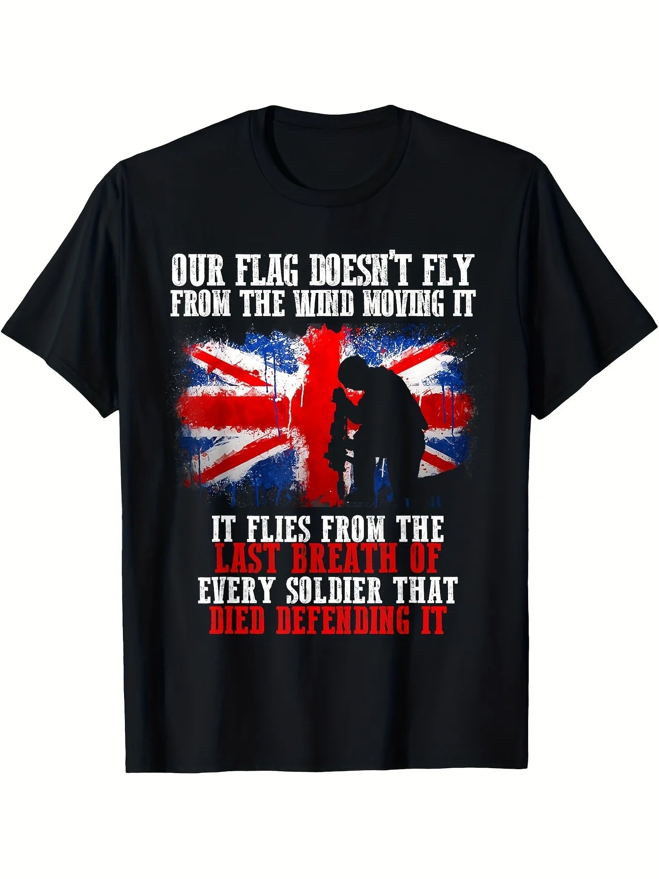 Men's British Flag Tribute T-Shirt – Remembrance Design
