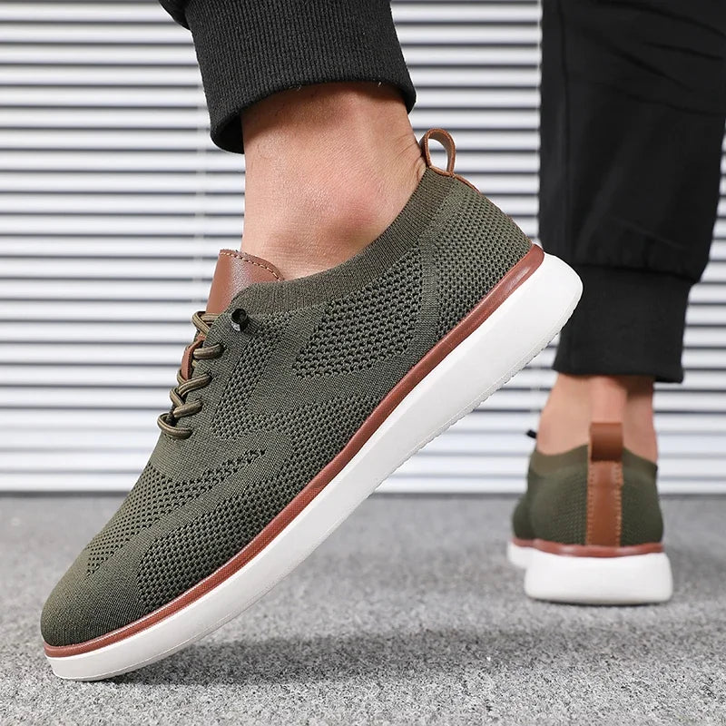 Men's Lightweight Knitted Trainers – All-Day Comfort Walking Shoes