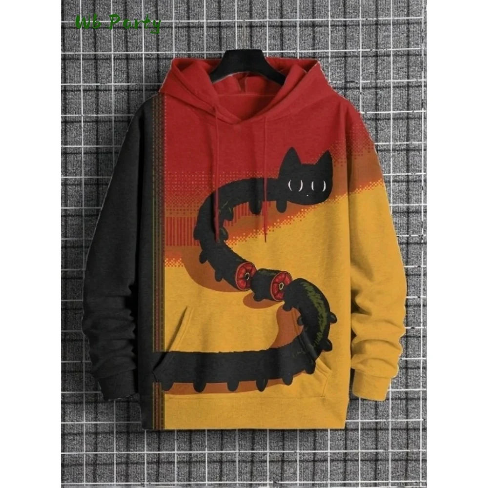 Unisex Oversized Graphic Hoodie – 3D Print Vintage Sweatshirt