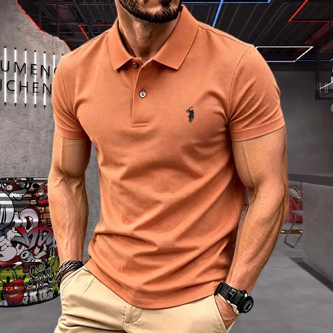 Men's Premium Cotton Polo Shirt – Embroidered Golf Top