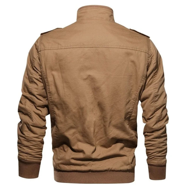 Men's Tactical Fleece Jacket – Windproof Multi-Pocket Coat
