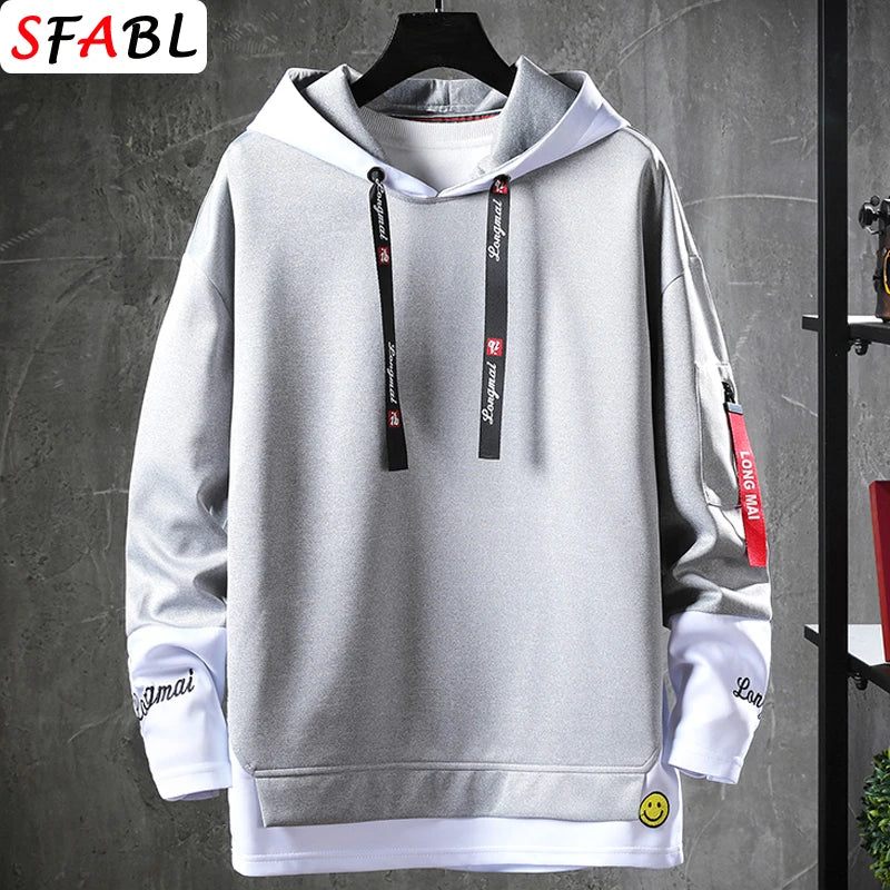 Men's Hip Hop Pullover Hoodie – Streetwear Sweatshirt (Extended Sizes)