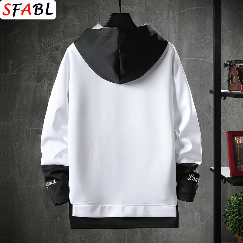 Men's Hip Hop Pullover Hoodie – Streetwear Sweatshirt (Extended Sizes)