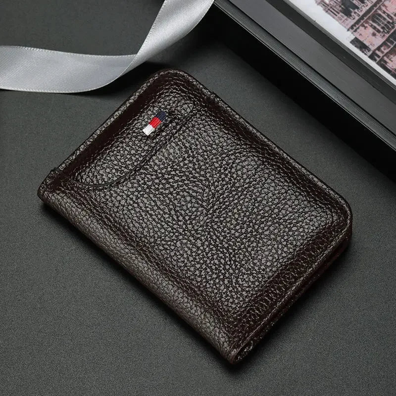Men's RFID-Blocking Card Holder – Slim PU Leather Wallet