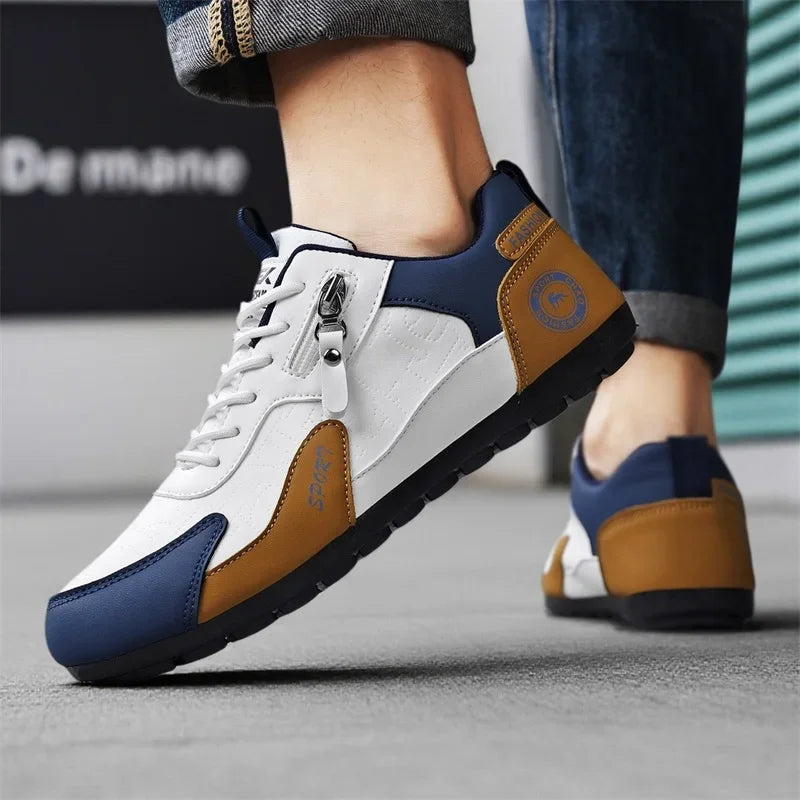 Men's PU Leather Casual Trainers – Comfortable Walking Shoes