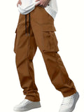 Men's Multi-Pocket Cargo Trousers – Drawstring Casual Pants