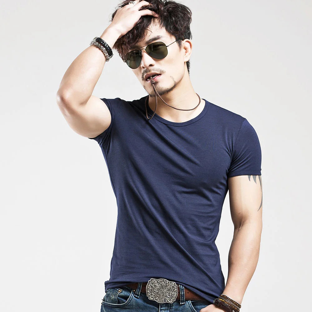 Men's V-Neck Fitness T-Shirt – Lightweight Training Tee