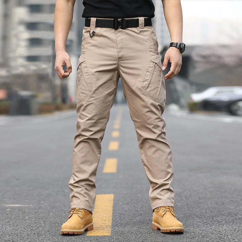 Men's Combat Cargo Trousers – Multi-Pocket Military Style Pants (Plus Size)