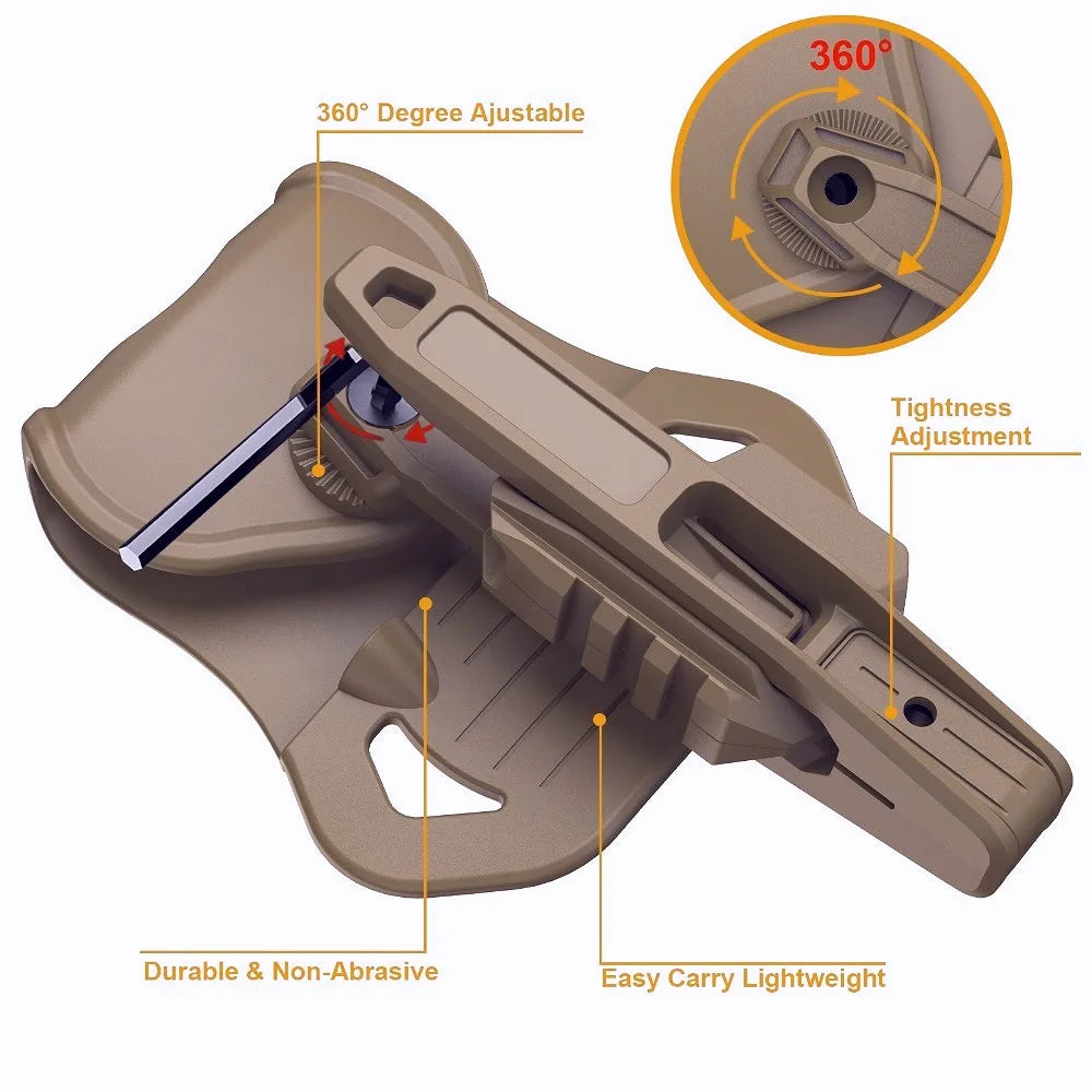 Tactical Pistol Holster – Airsoft & Hunting Belt Holster