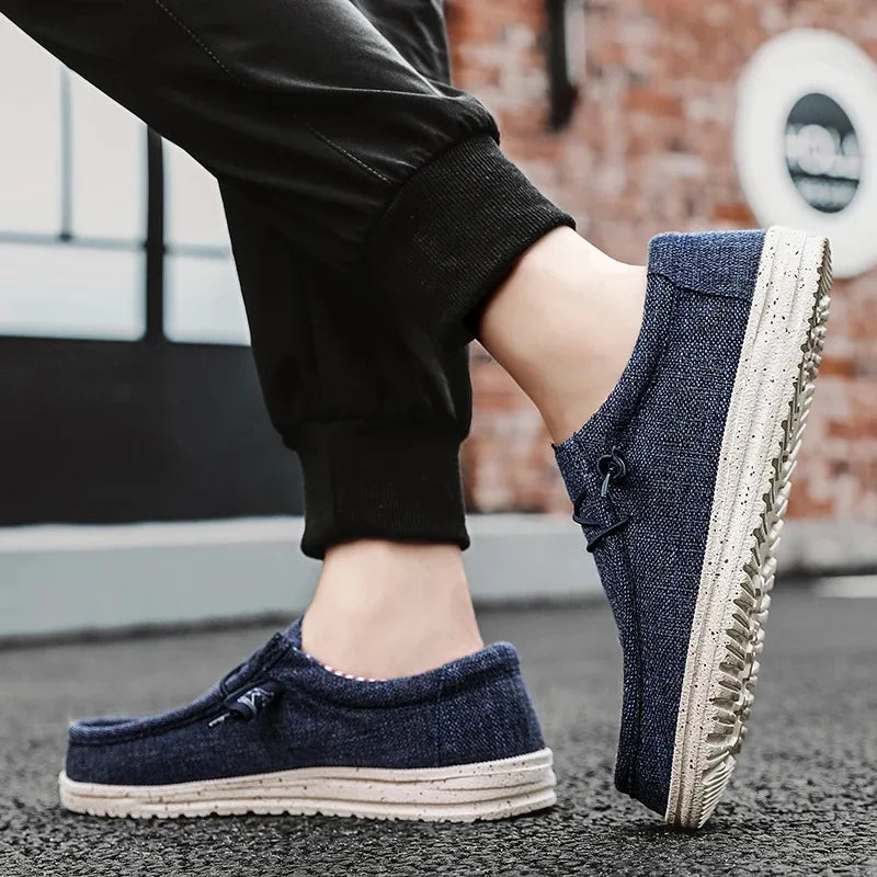 Men's Denim Canvas Shoes – Breathable Casual Loafers