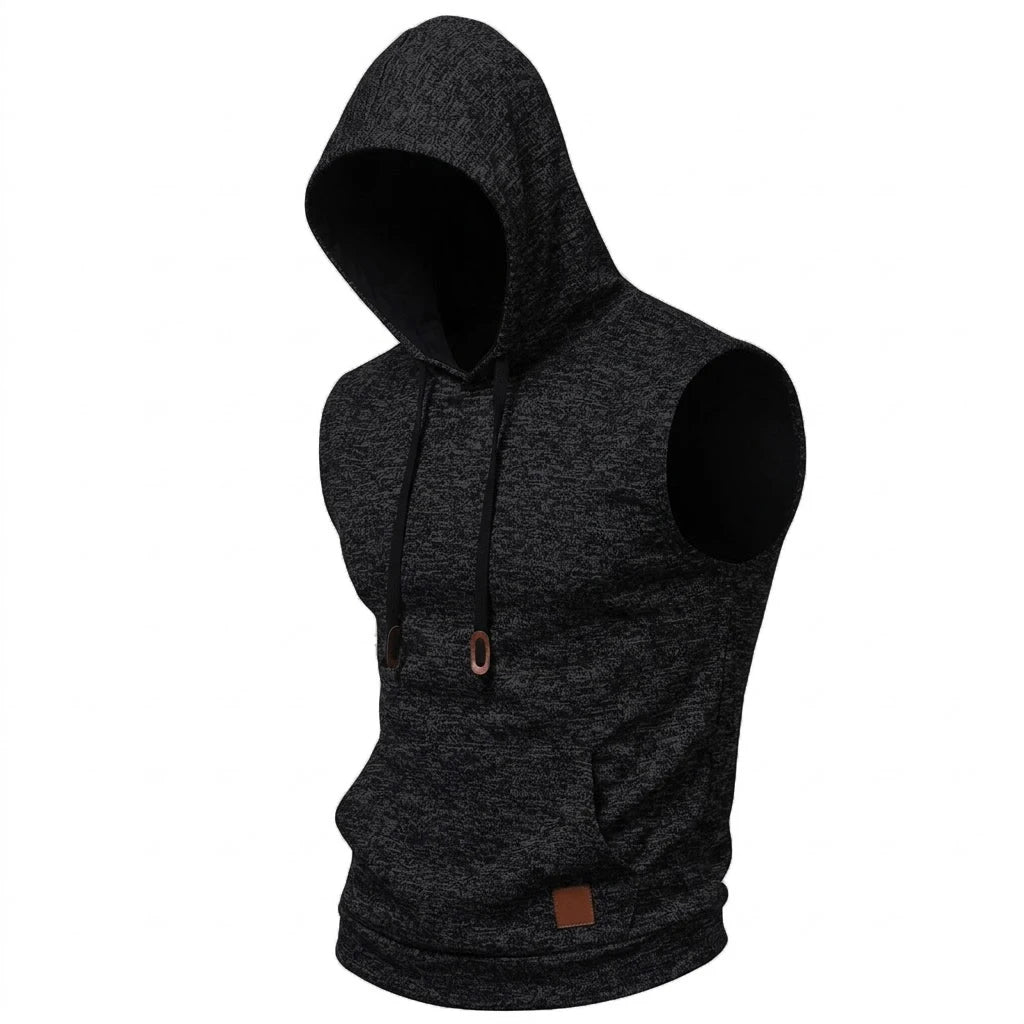Men's Lightweight Sleeveless Hoodie – Workout Vest Top