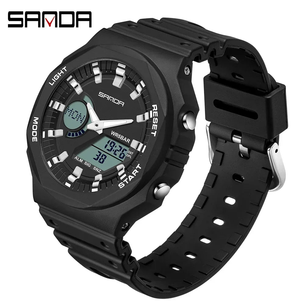 Men's Digital Sports Watch – Waterproof LED Military-Style Watch