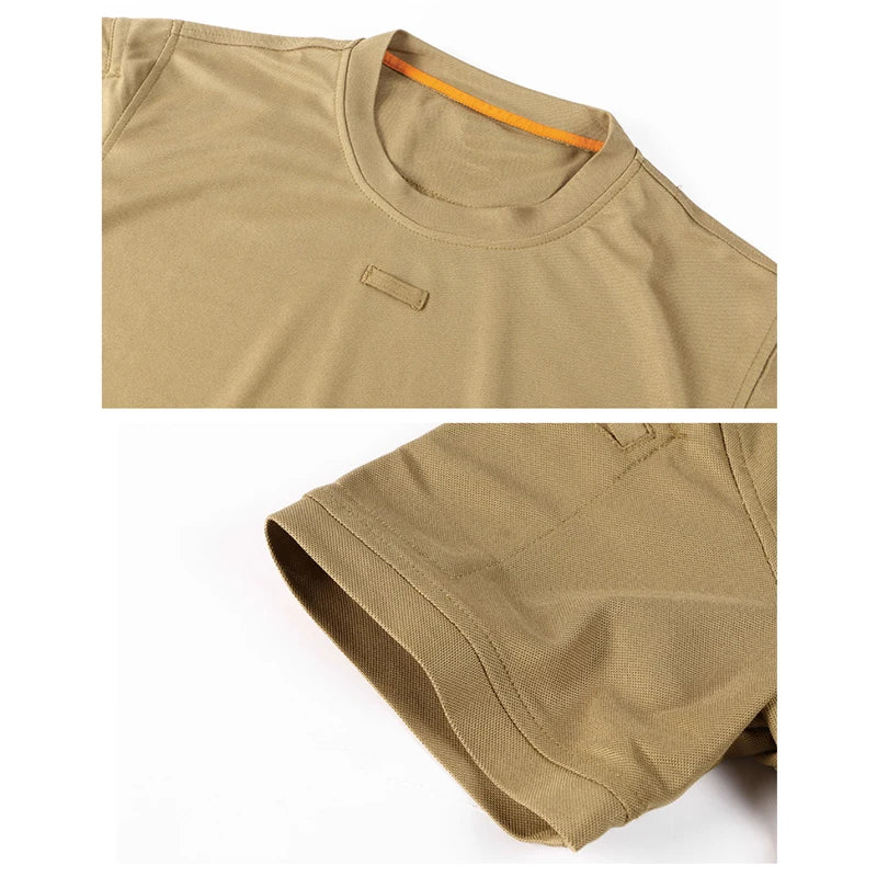 Men's Quick-Dry Tactical T-Shirt – Breathable Outdoor Tee