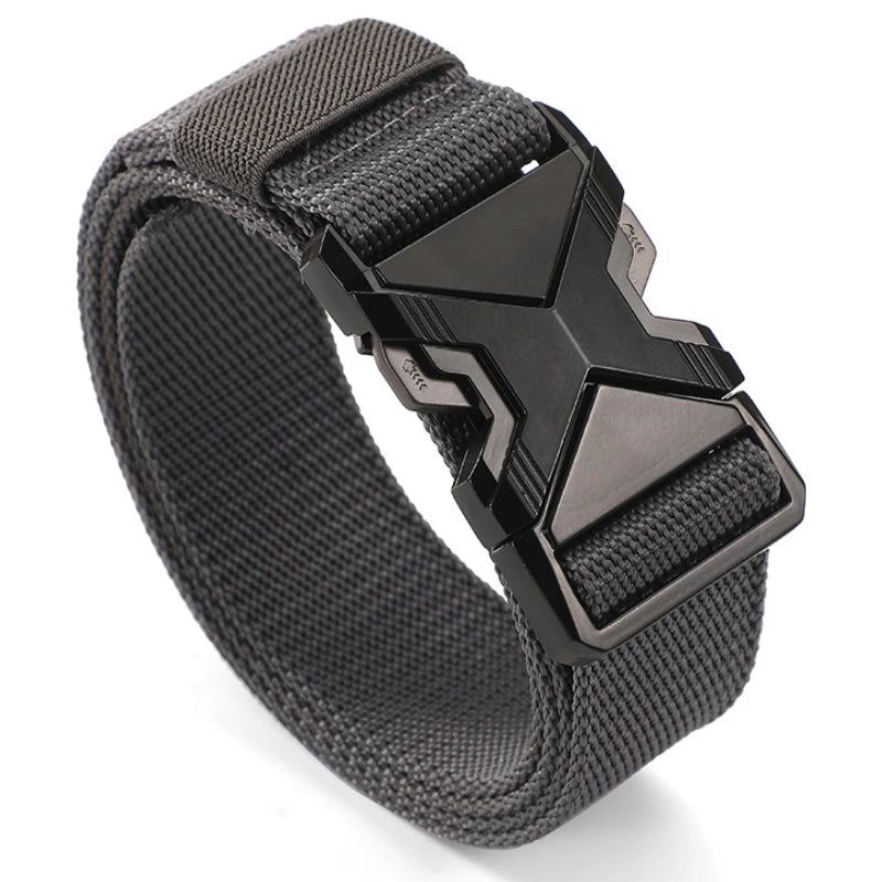 Men's Tactical Canvas Belt – Heavy-Duty Nylon Buckle Belt