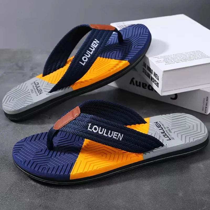 Men's Breathable Beach Flip Flops – Casual Summer Sandals