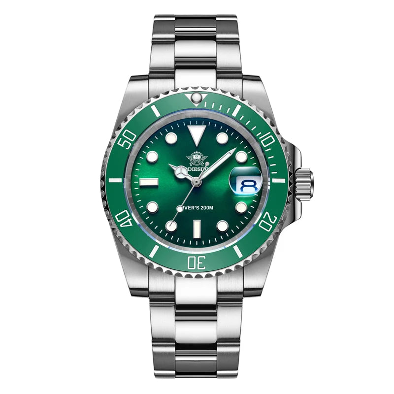 Men's Stainless Steel Quartz Watch – Waterproof Sports Watch