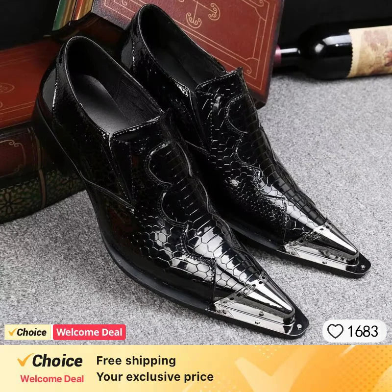 Men's Leather Loafers – Formal Slip-On Dress Shoes