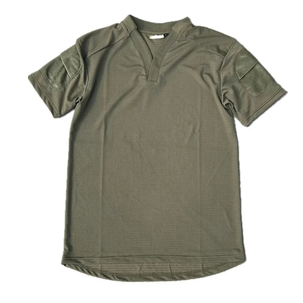Men's Quick-Dry Rugby Shirt – Tactical Short Sleeve Top
