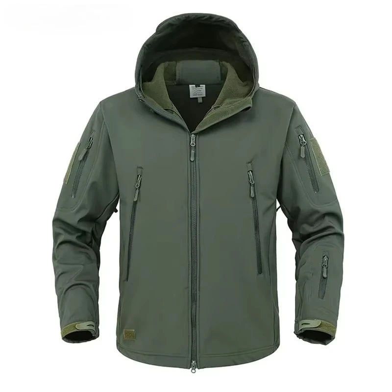 Men's Softshell Tactical Jacket – Windproof Waterproof Bomber Coat