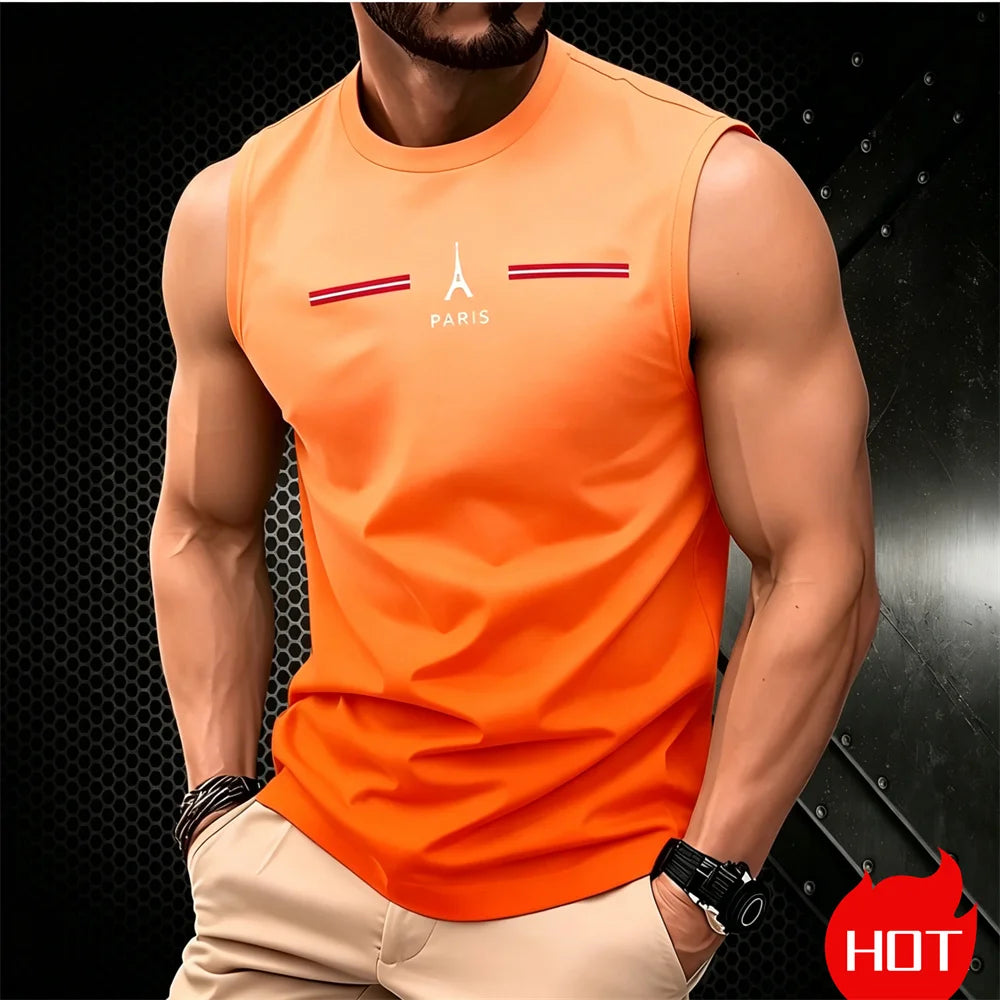 Men's Oversized Graphic Tank Top – 3D Print Sleeveless Tee