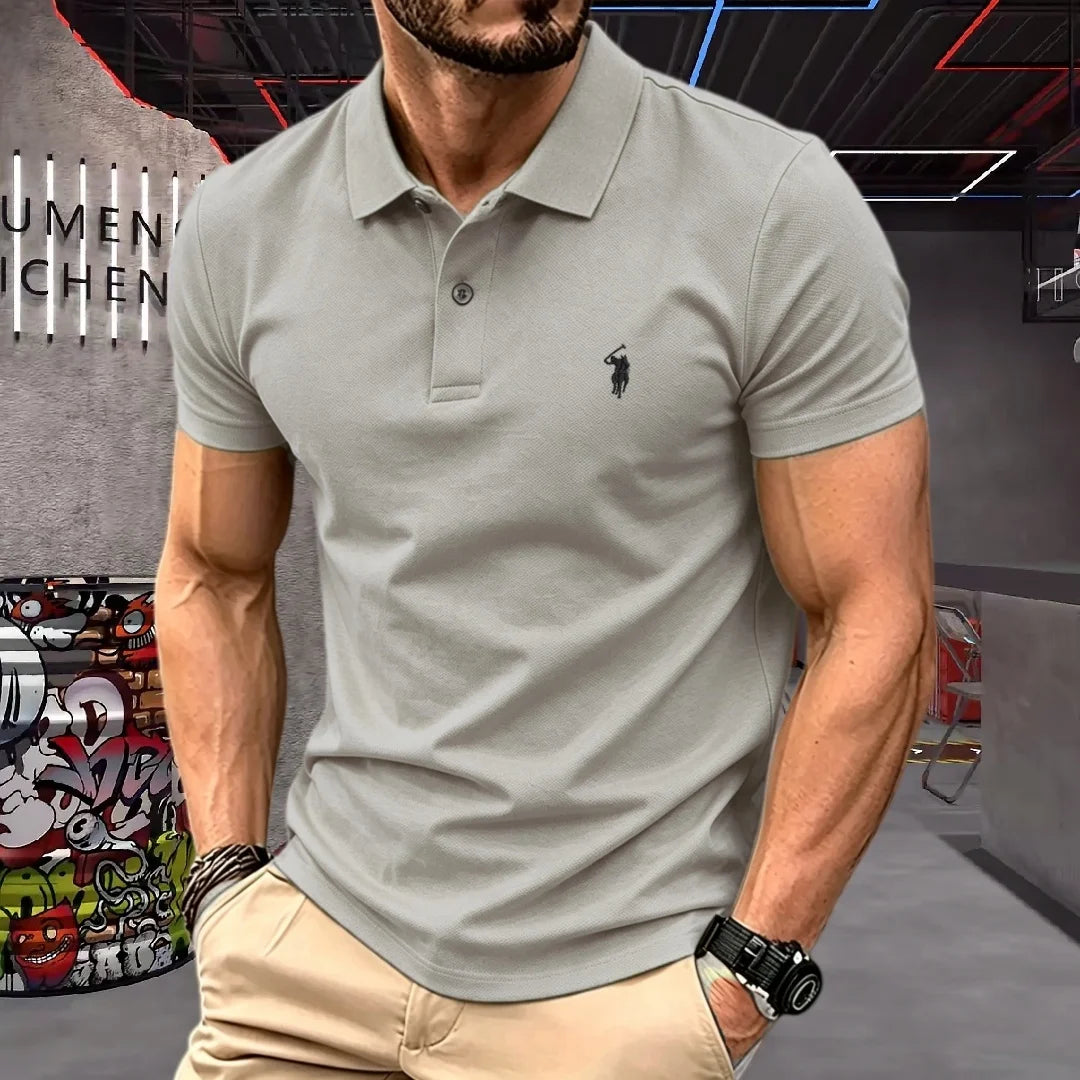 Men's Premium Cotton Polo Shirt – Embroidered Golf Top