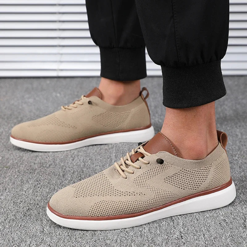 Men's Lightweight Knitted Trainers – All-Day Comfort Walking Shoes