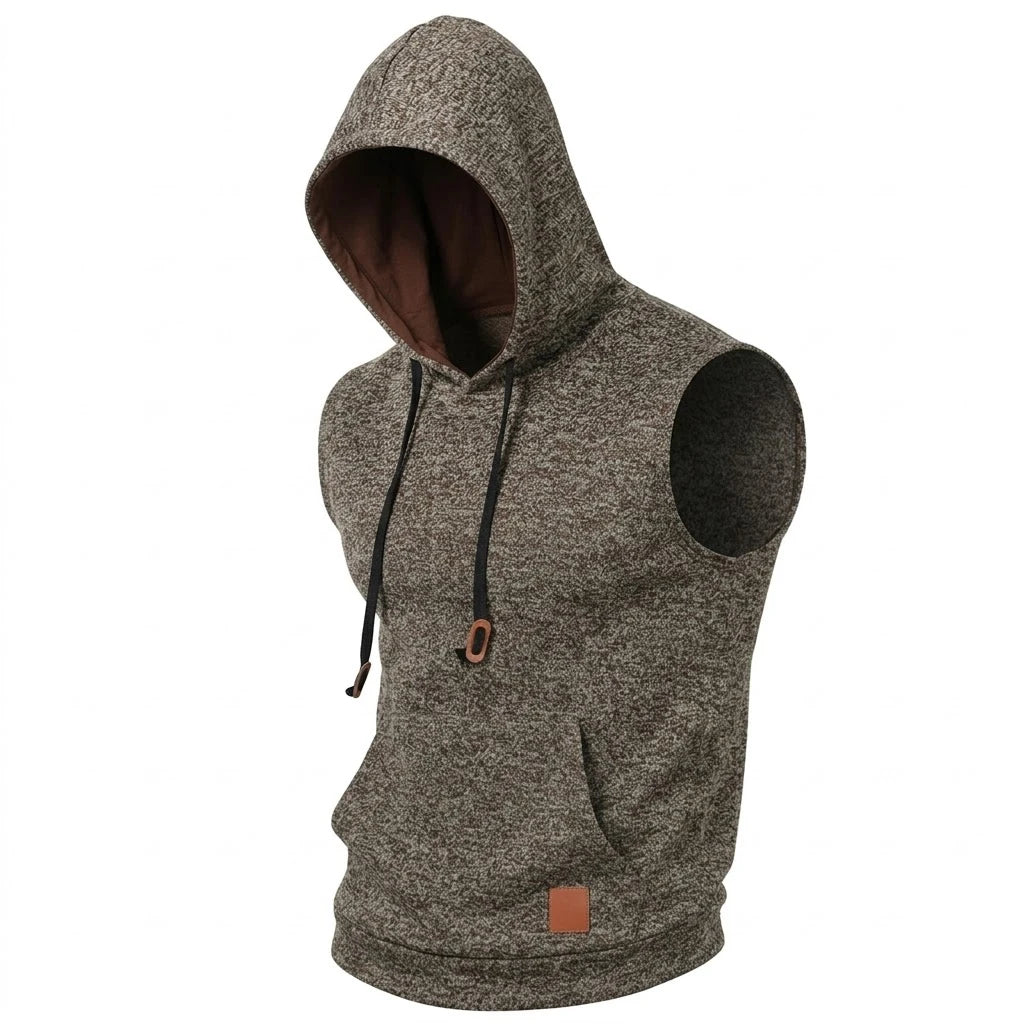 Men's Lightweight Sleeveless Hoodie – Workout Vest Top