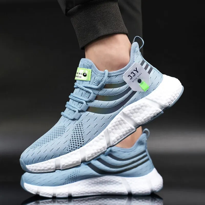 Men's Lightweight Running Trainers – Breathable Mesh Sneakers
