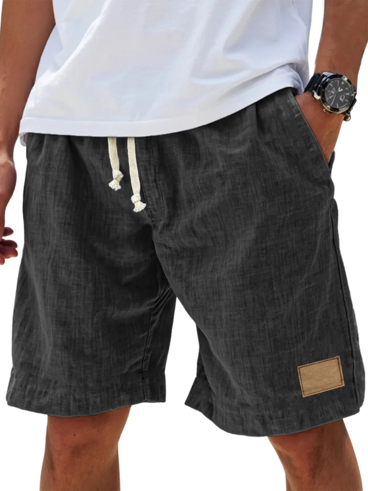 Men's Cotton Linen Shorts – Retro Streetwear Casual Shorts
