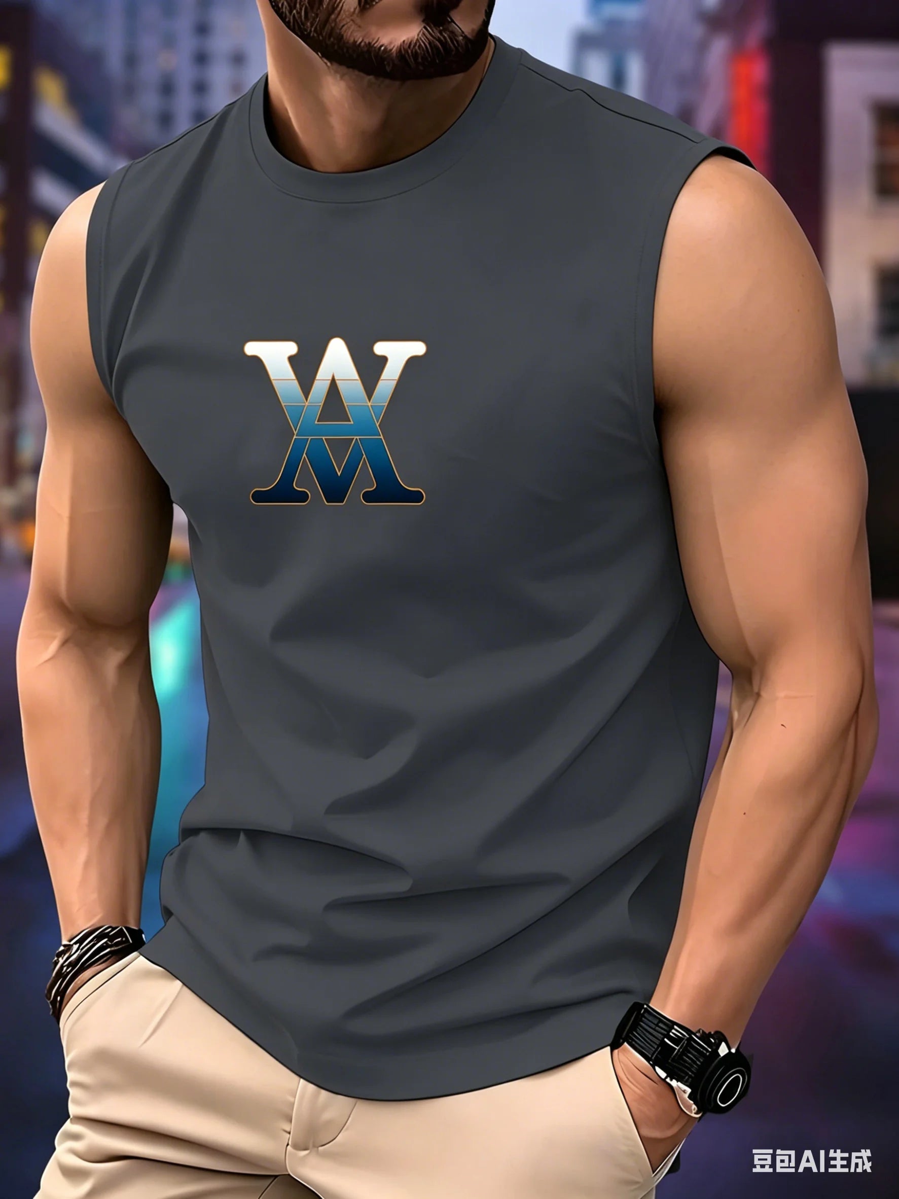 Men's Graphic Tank Top – Sports Vest Sleeveless Tee