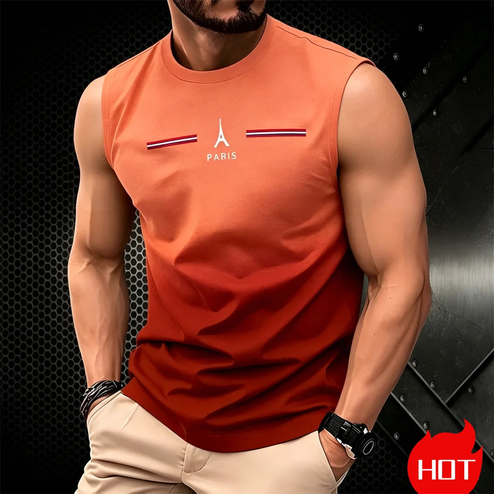 Men's Oversized Graphic Tank Top – 3D Print Sleeveless Tee