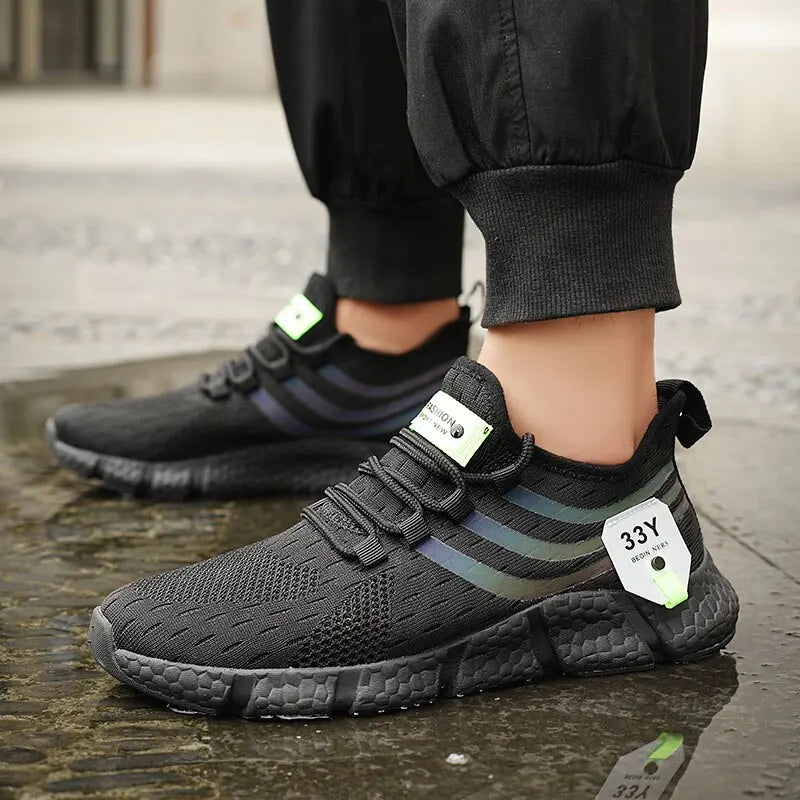 Men's Lightweight Running Trainers – Breathable Mesh Sneakers