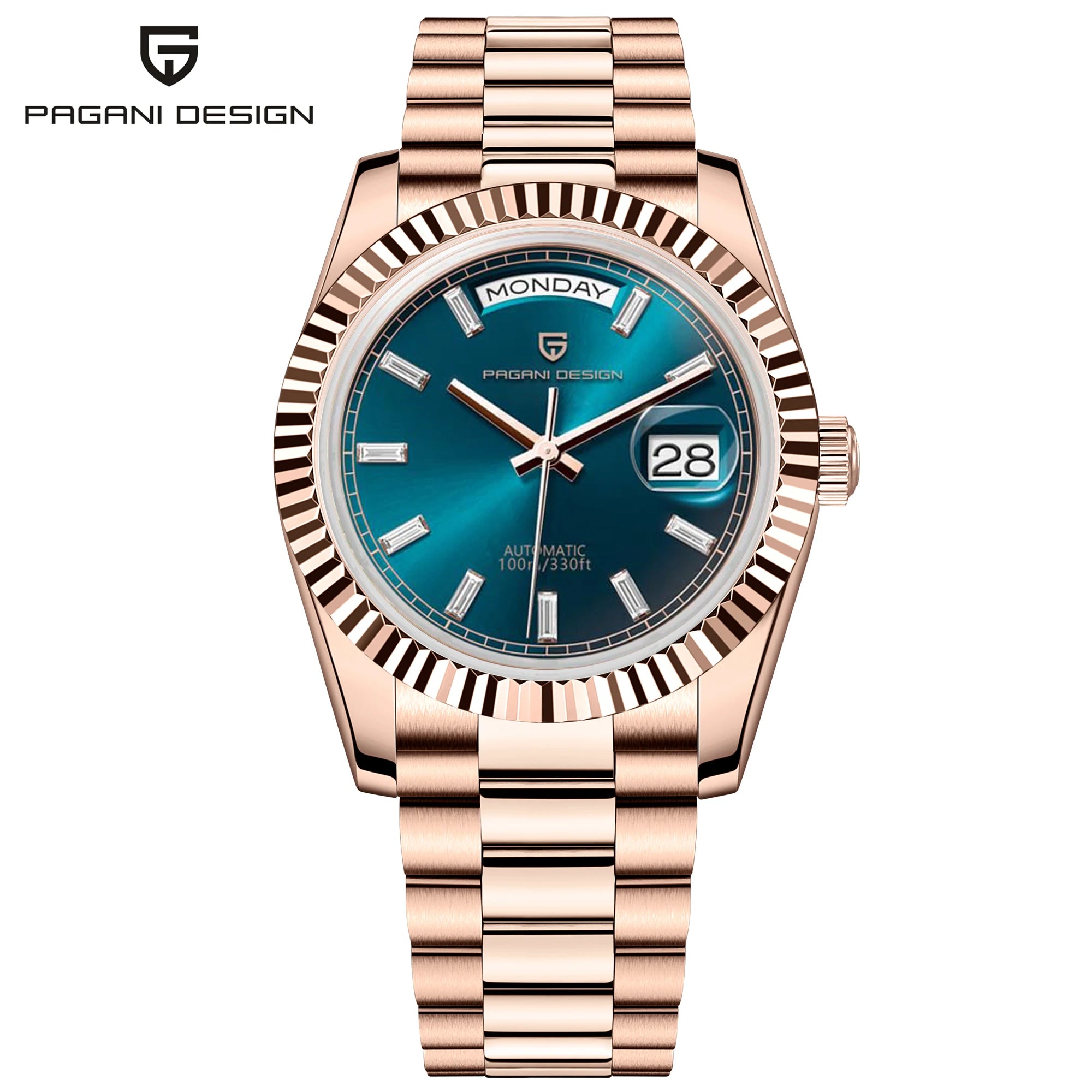 Men's Automatic Mechanical Watch – Sapphire Crystal, 10 Bar Water Resistance