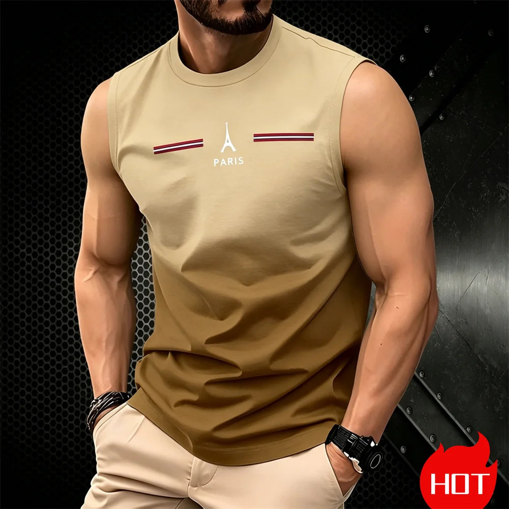 Men's Oversized Graphic Tank Top – 3D Print Sleeveless Tee