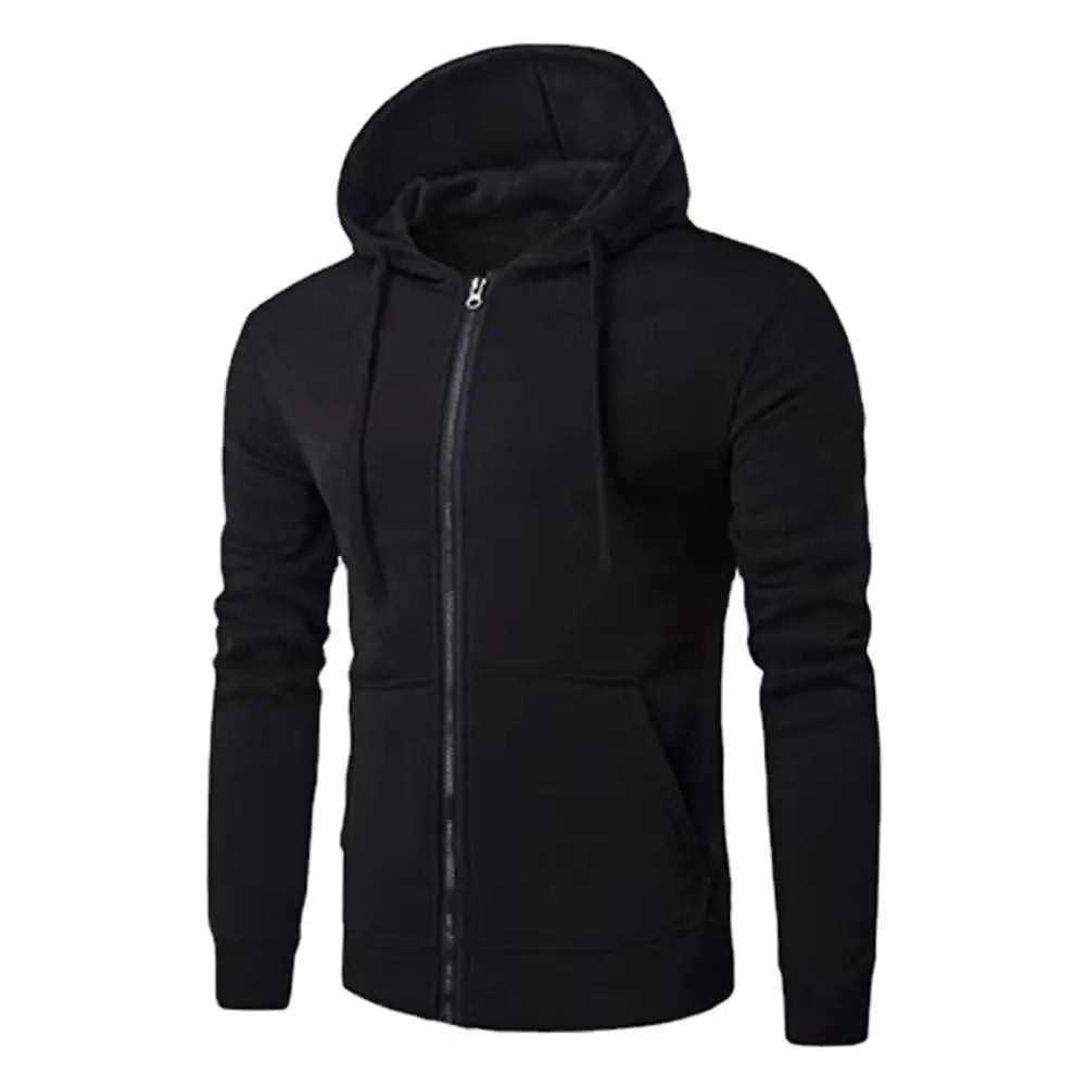 Men's Zip-Up Hoodie – Slim Fit Long-Sleeve Sweatshirt
