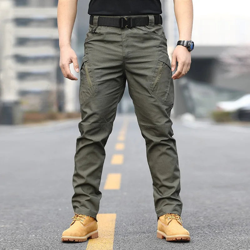Men's Combat Cargo Trousers – Multi-Pocket Military Style Pants (Plus Size)