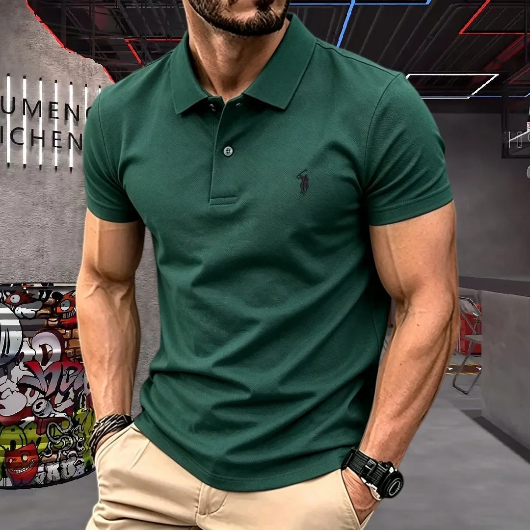 Men's Premium Cotton Polo Shirt – Embroidered Golf Top