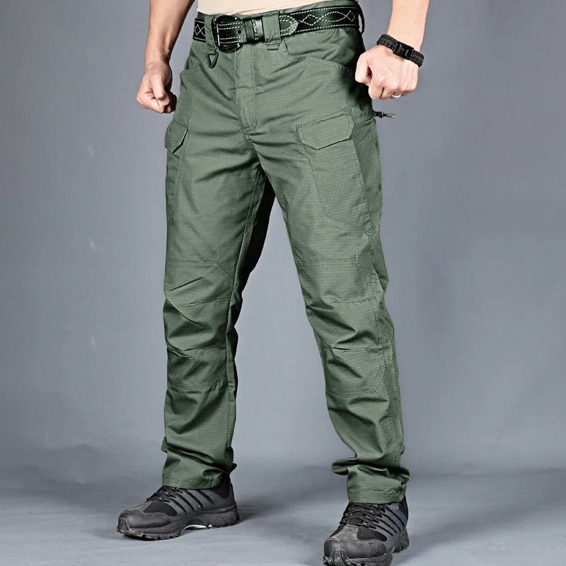 Men's Combat Cargo Trousers – Multi-Pocket Military Style Pants (Plus Size)