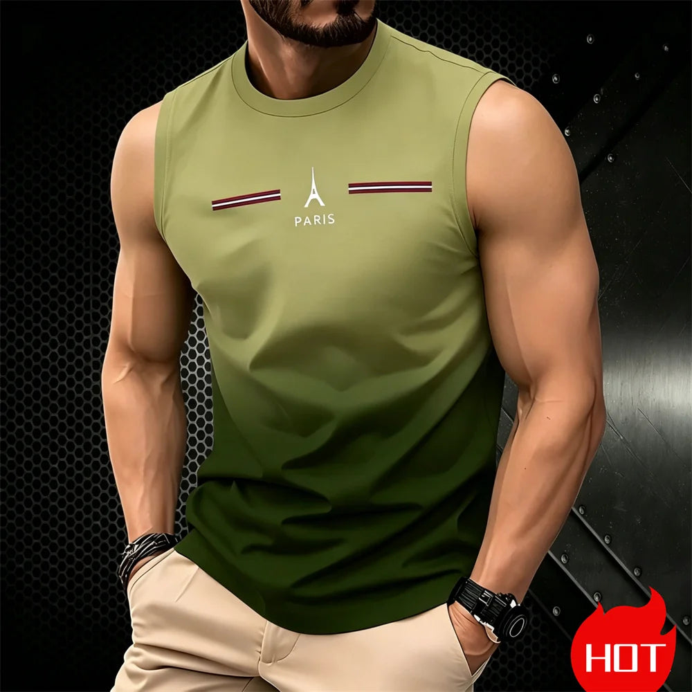 Men's Oversized Graphic Tank Top – 3D Print Sleeveless Tee