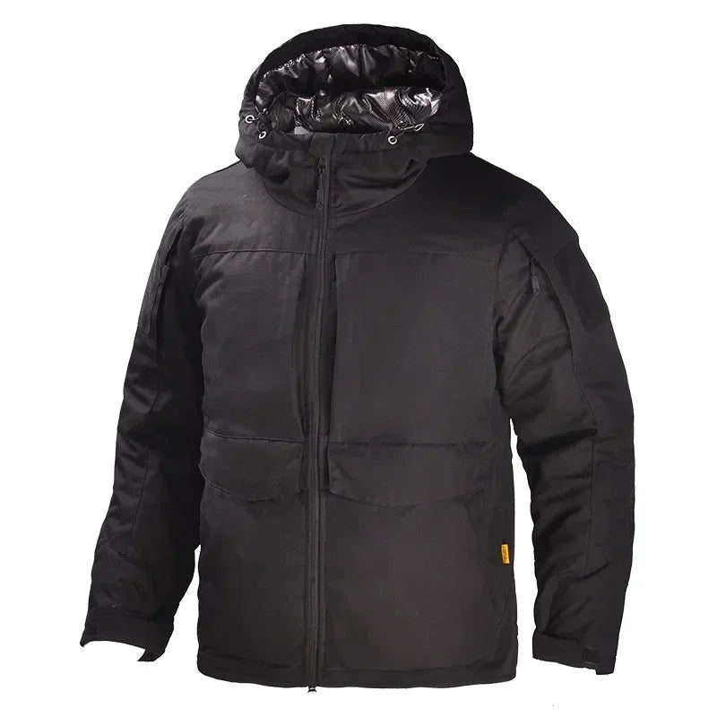 Men's M65-Style Tactical Jacket – Windproof Hooded Coat