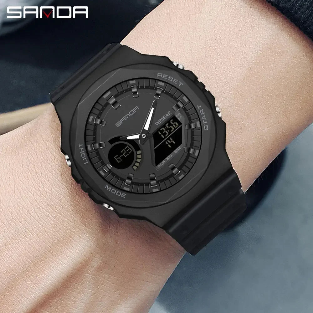 Men's Digital Sports Watch – Waterproof LED Military-Style Watch