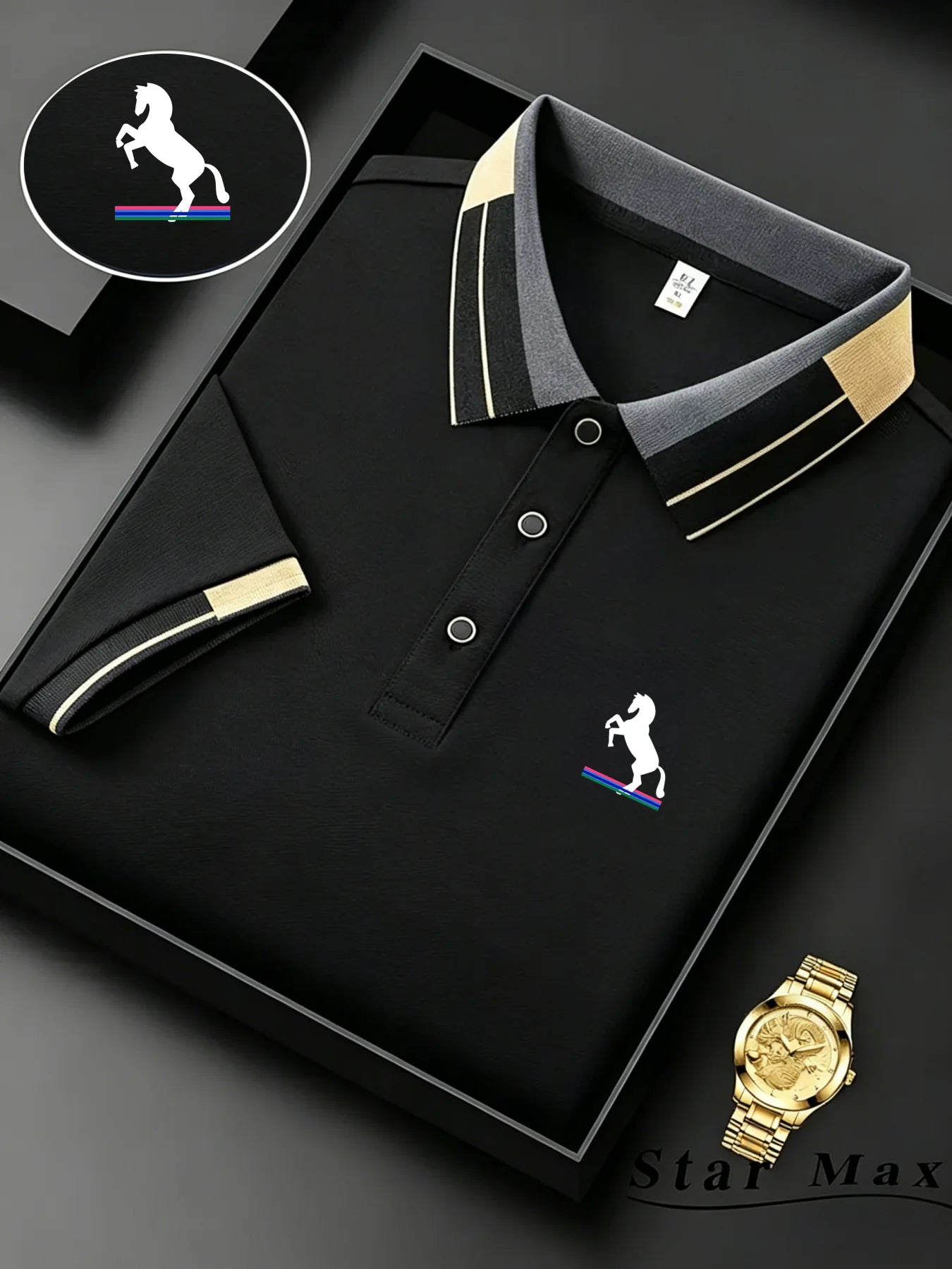 Men's Embroidered Polo Shirt – Milan-Style Business Casual Top