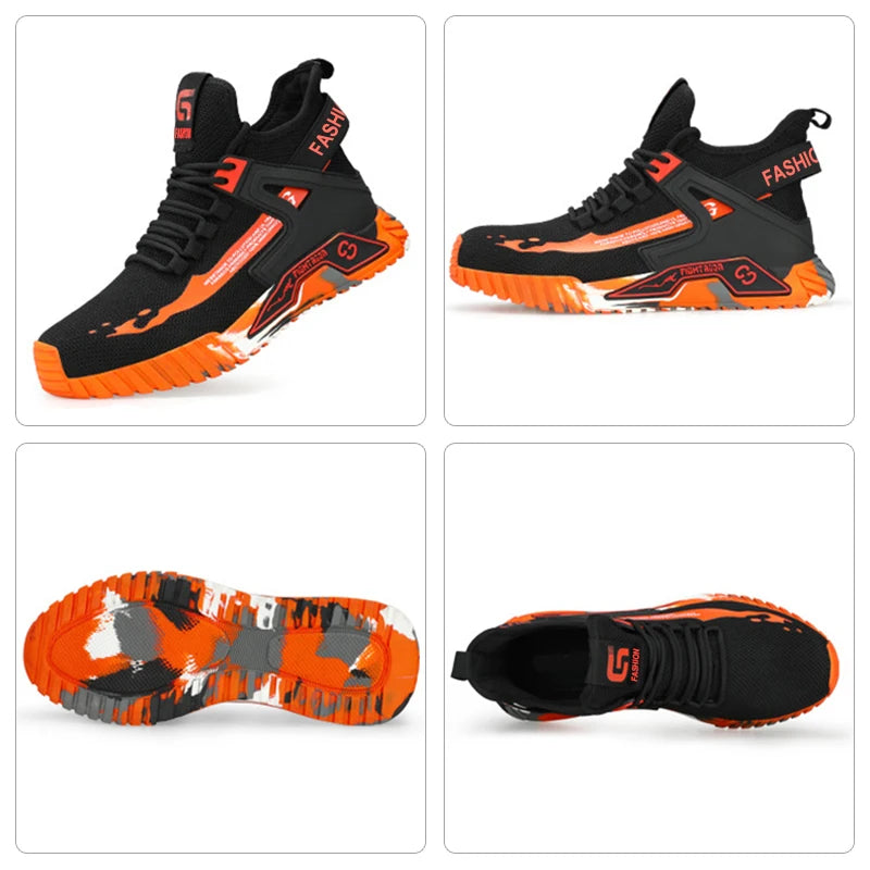 Men's Steel Toe Safety Boots – Puncture-Resistant Work Shoes