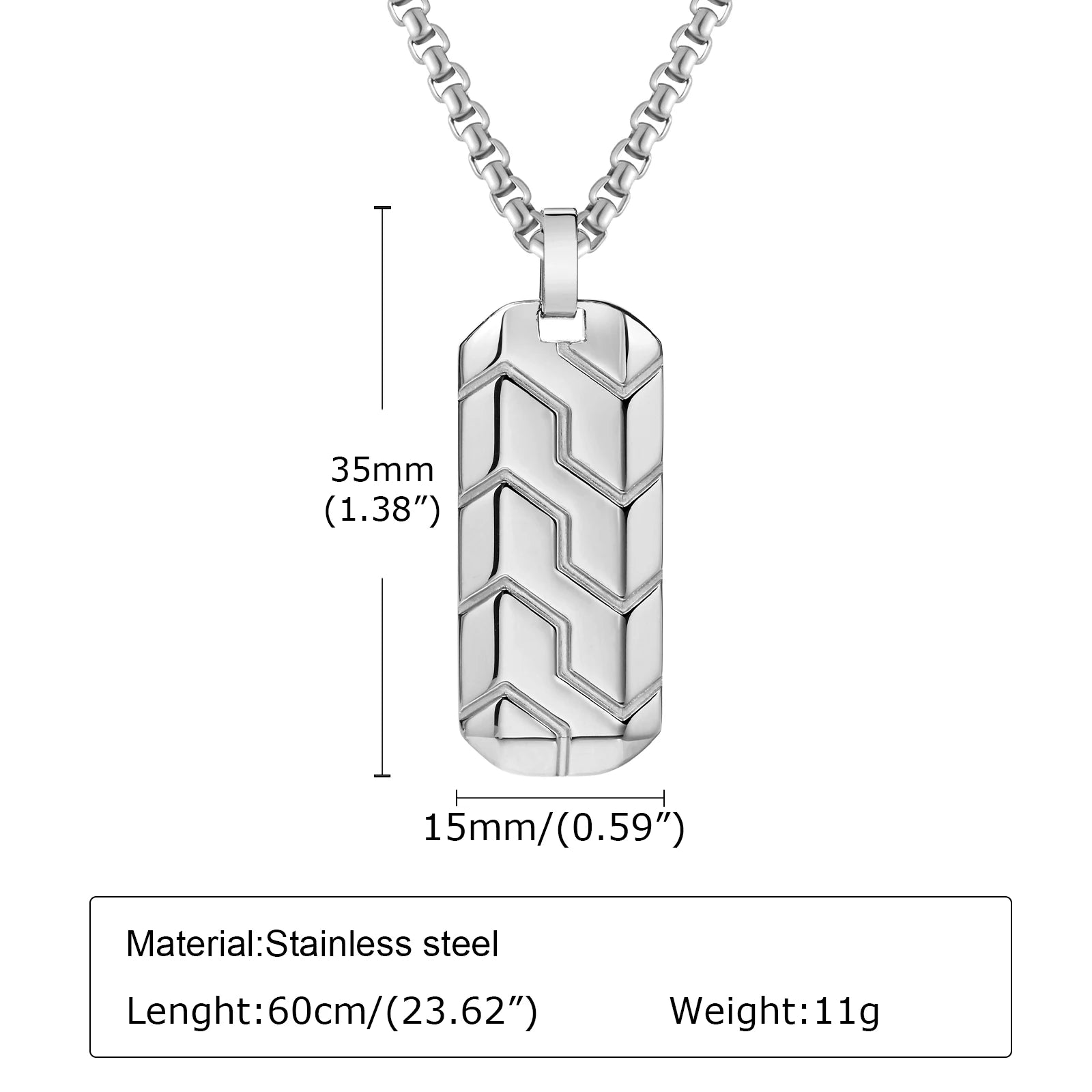 Men's Compass Pendant Necklace – Stainless Steel Chain