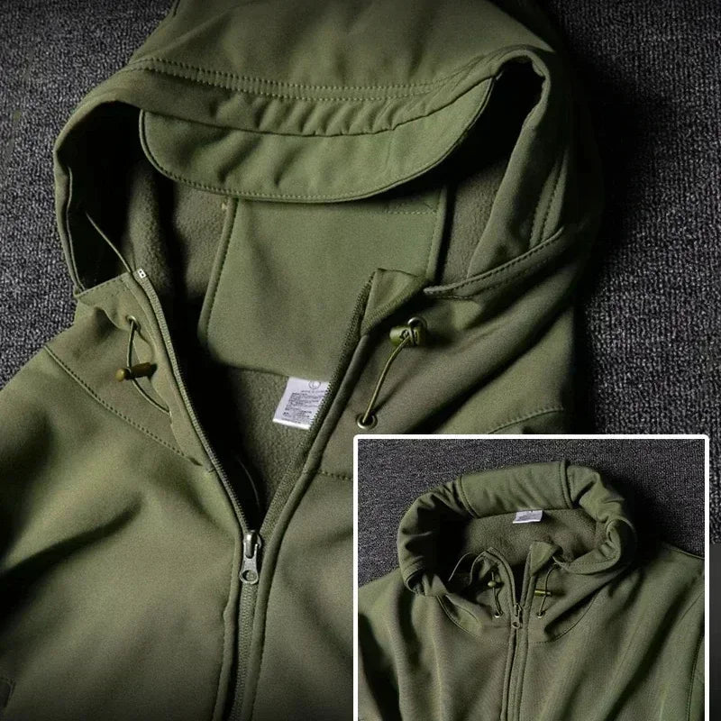 Men's Winter Tactical Jacket Set – Waterproof Hooded Combat Suit