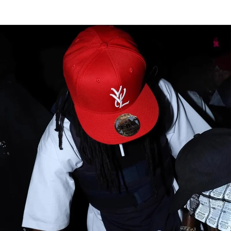 Flat Brim Fitted Baseball Cap – Sun Protection Snapback