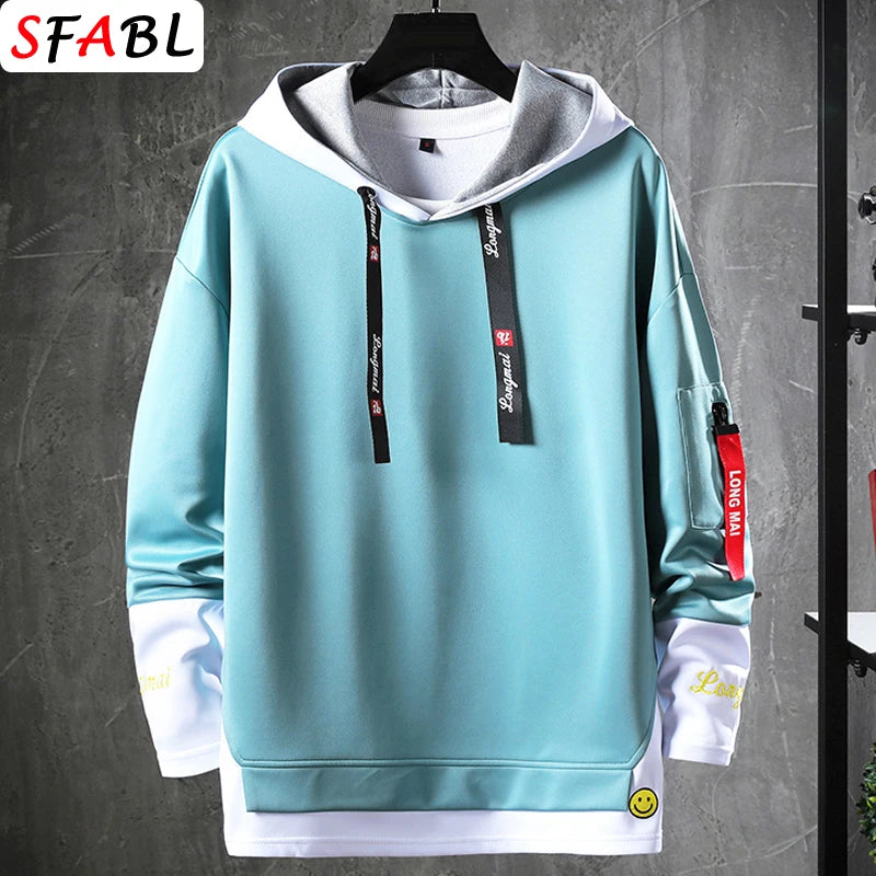 Men's Hip Hop Pullover Hoodie – Streetwear Sweatshirt (Extended Sizes)